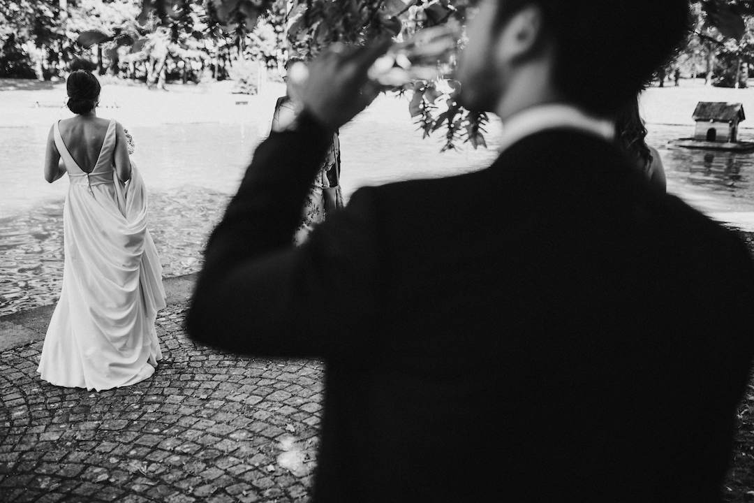 Braut im Park Schlossphilippsruhe